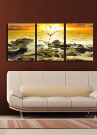 Wallity Reloj de Pared Decorativo de Lienzo 3P3040CS-29 (3 Piezas)